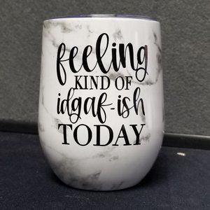 Marble and Black Custom Wine Coffee Tumbl…